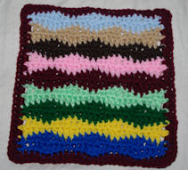 Wavy Scraps Afghan Square Free Crochet Pattern